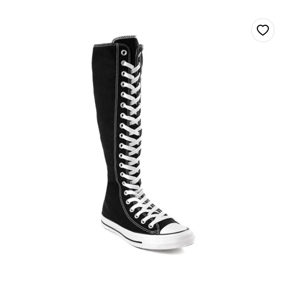 Converse Black Knee-High Lace-Up Sneakers
